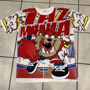 Cut tag taz basketball tee aop